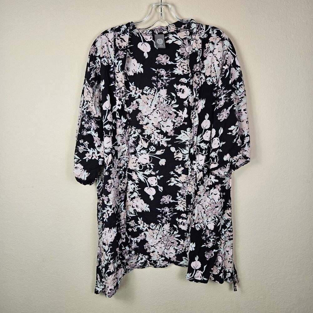 Vince Camuto Kimono Womens M Boho Floral Open Front Top Swim Coverup Vacation